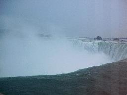 At the top of the Canadian Falls